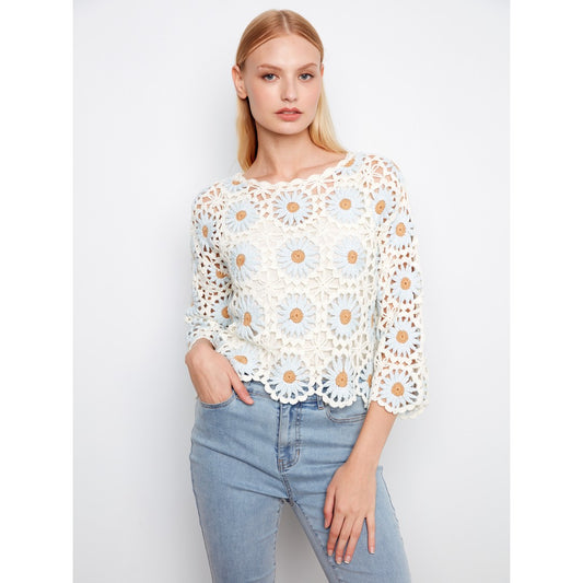 Flower Crochet Sweater C2941-267C