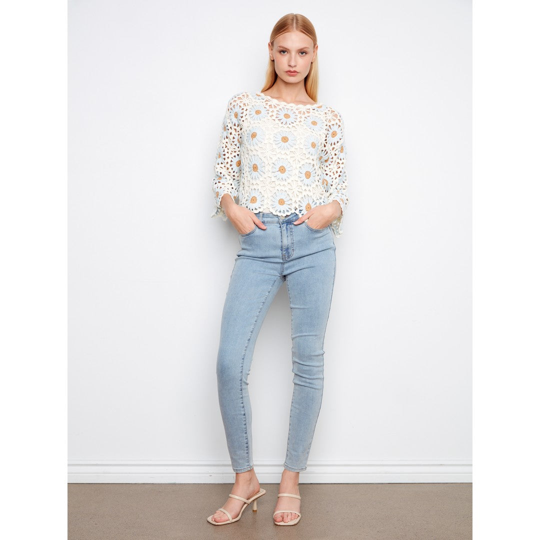 Flower Crochet Sweater C2941-267C