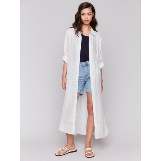 Foil Linen Tunic Dress C3106