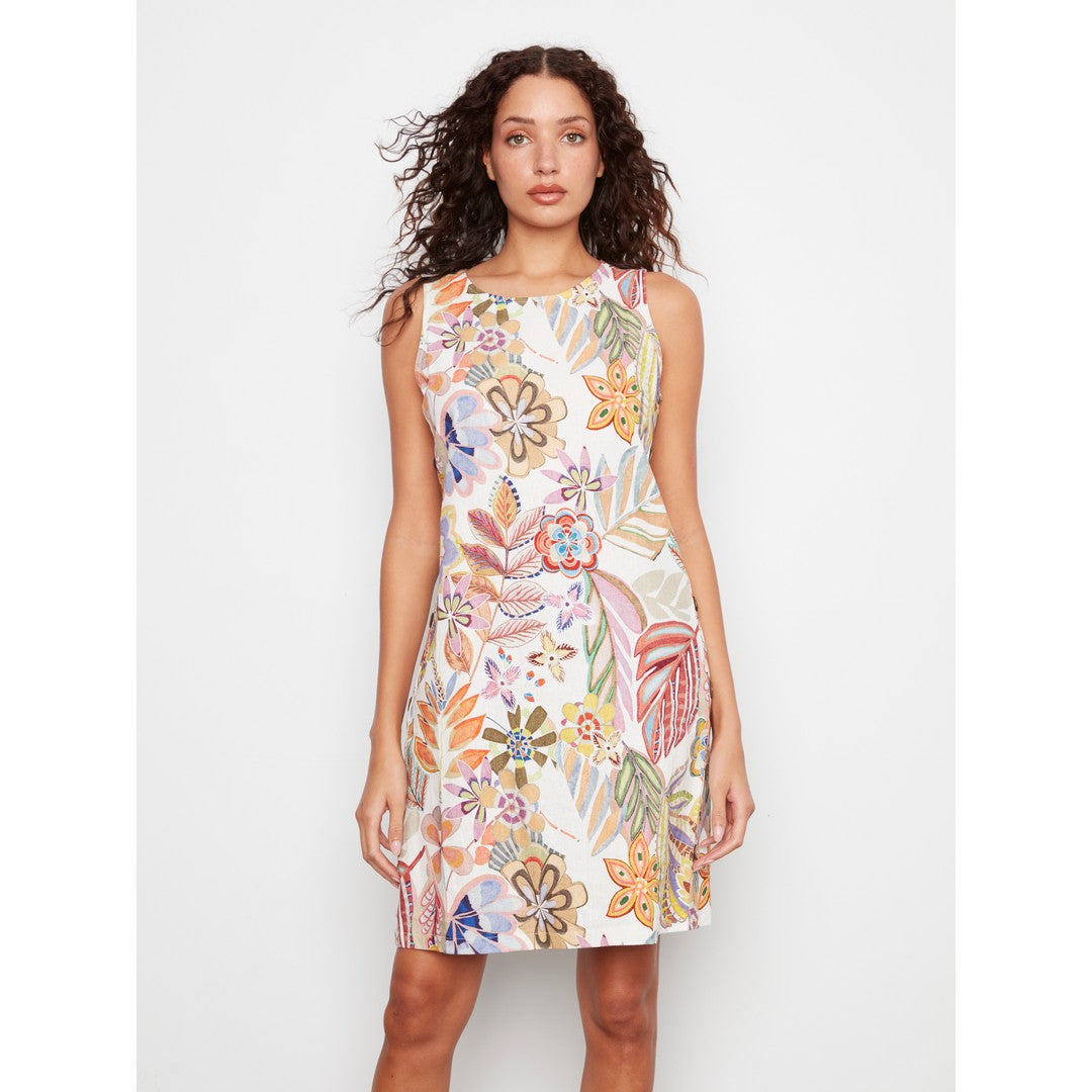 Printed Sleeveless Dress C3254P