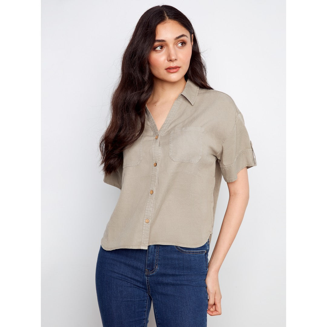 Short Sleeve Button Blouse C4688-589C