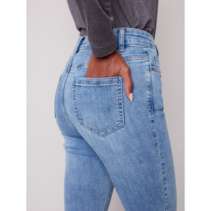 Asymmetrical Hem Bootcut Denim C5429431A