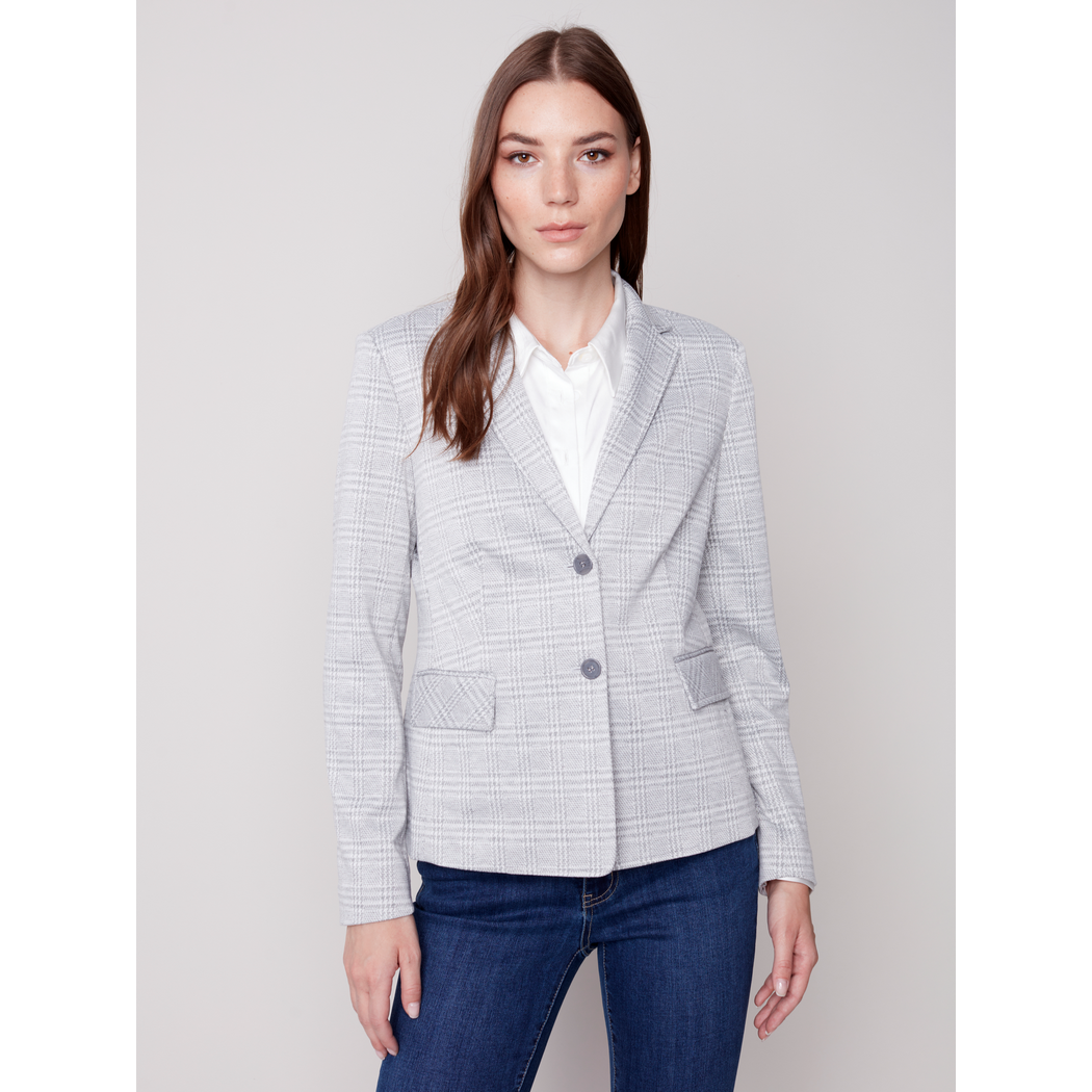 Plaid Knit Jacket C6274683B