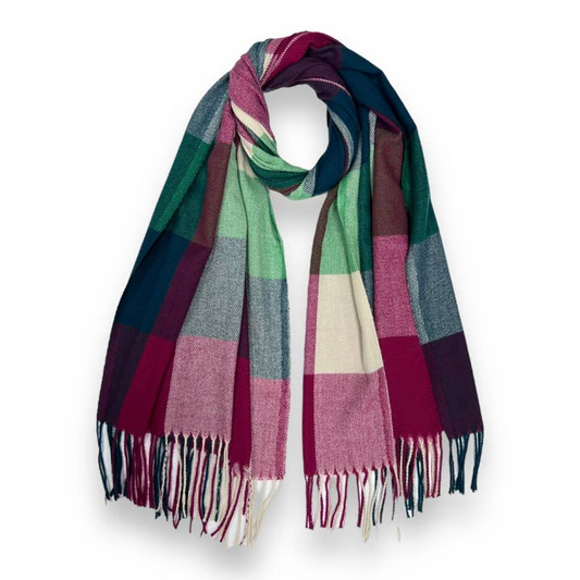 Festive Colour Check Scarf
