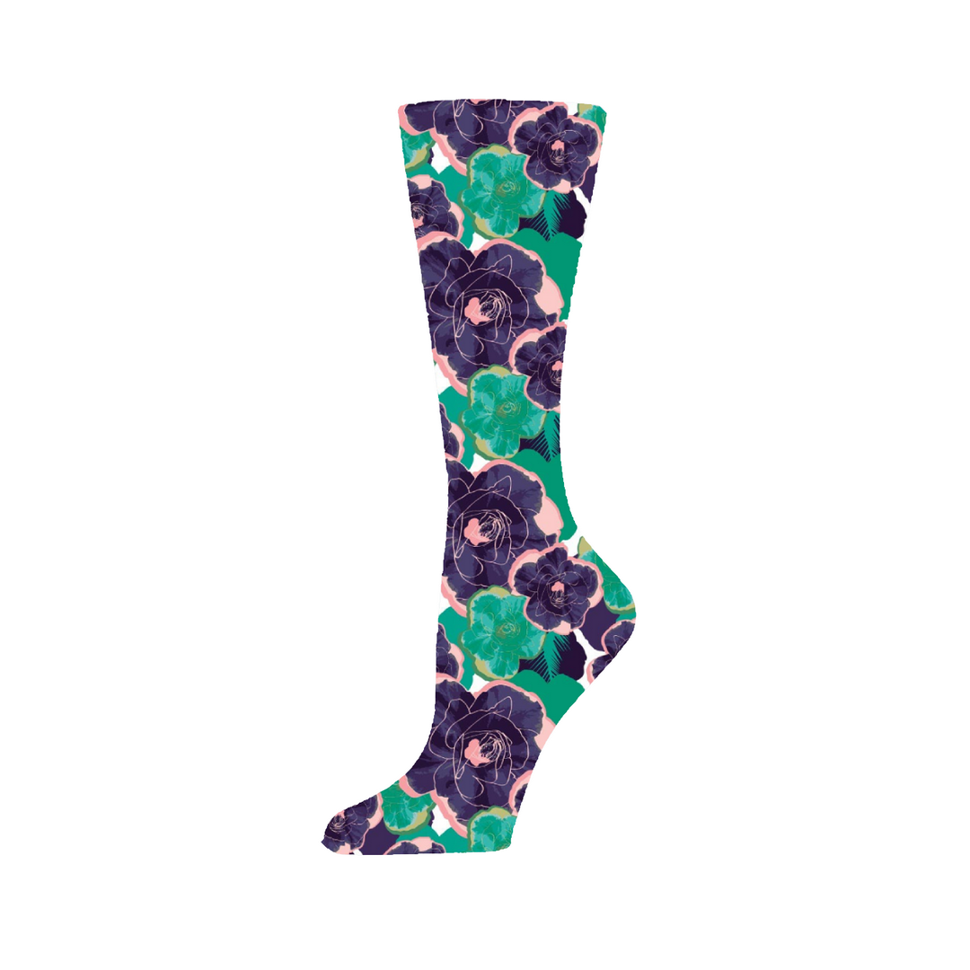 Floral Cutouts Compression Socks FUO