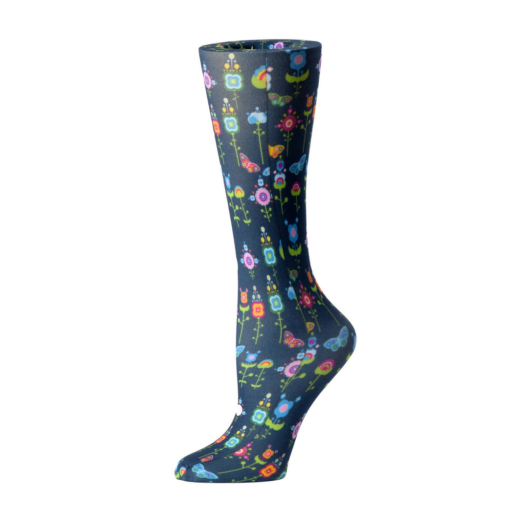 Flowers & Butterflies Sheer Compression Socks