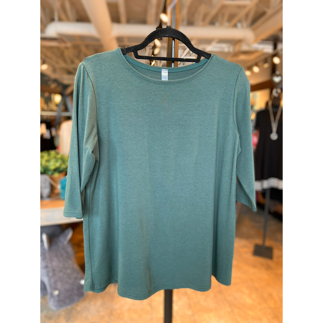 Bamboo 3/4 Sleeve Best Ever Tee Top BT1116