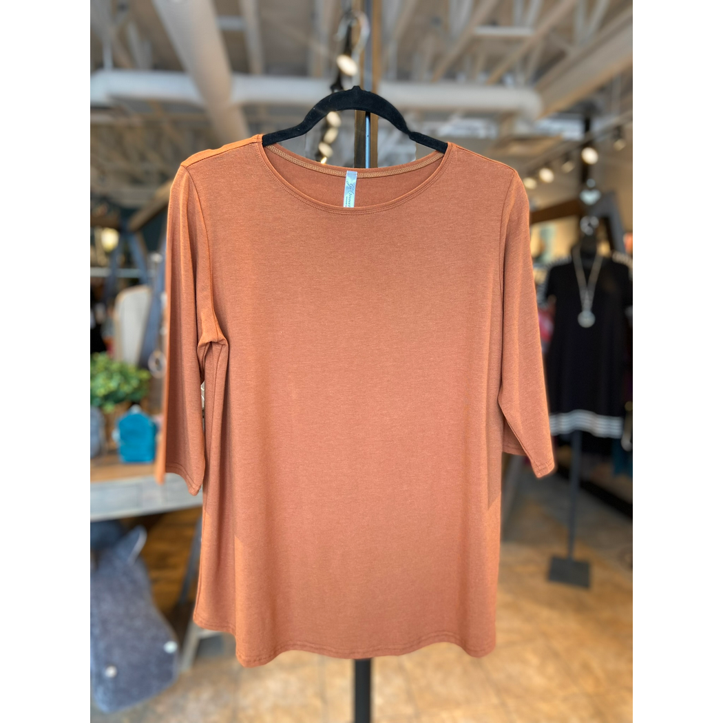 Bamboo 3/4 Sleeve Best Ever Tee Top BT1116