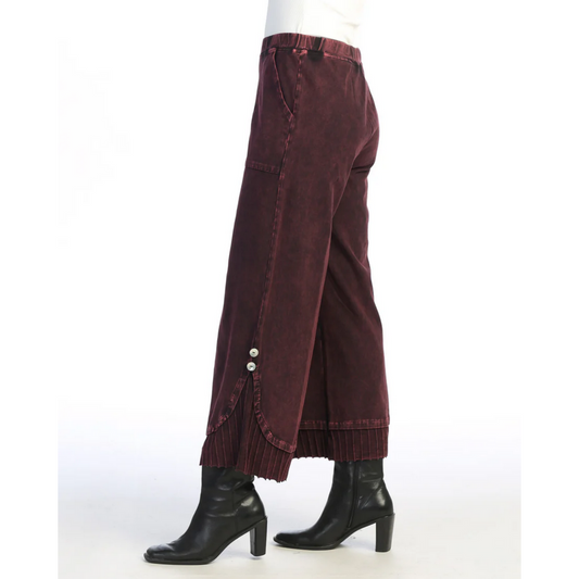 Mineral Washed Rib Contrast Pant M125