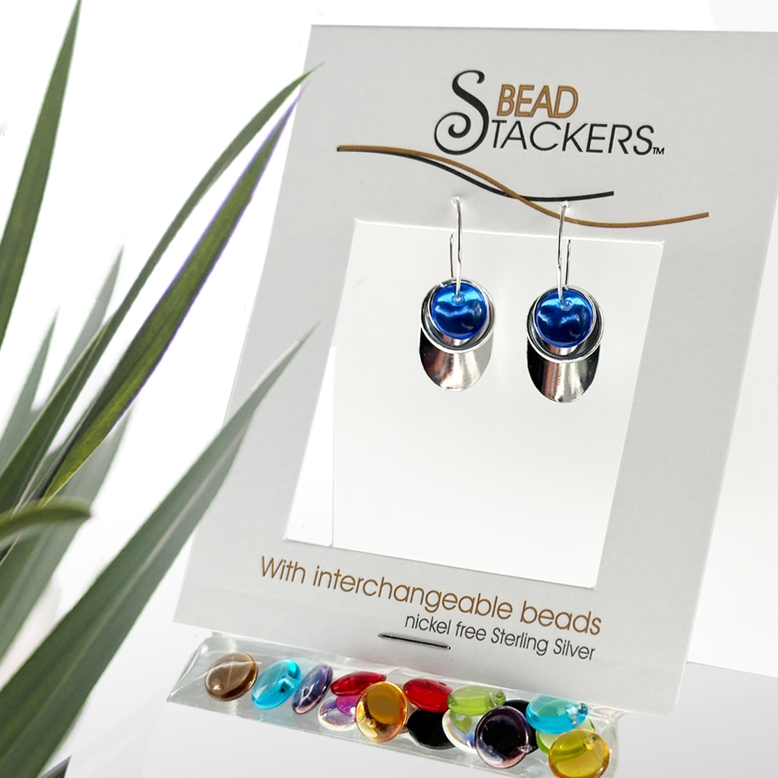 Dangle Earrings with Interchangeable Colours OV36