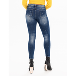 Load image into Gallery viewer, Skinny Leg Jean with Distressing Denim R10061DE2141
