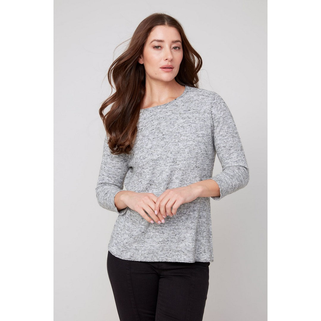 Boucle Mix Yarn Sweater R6951
