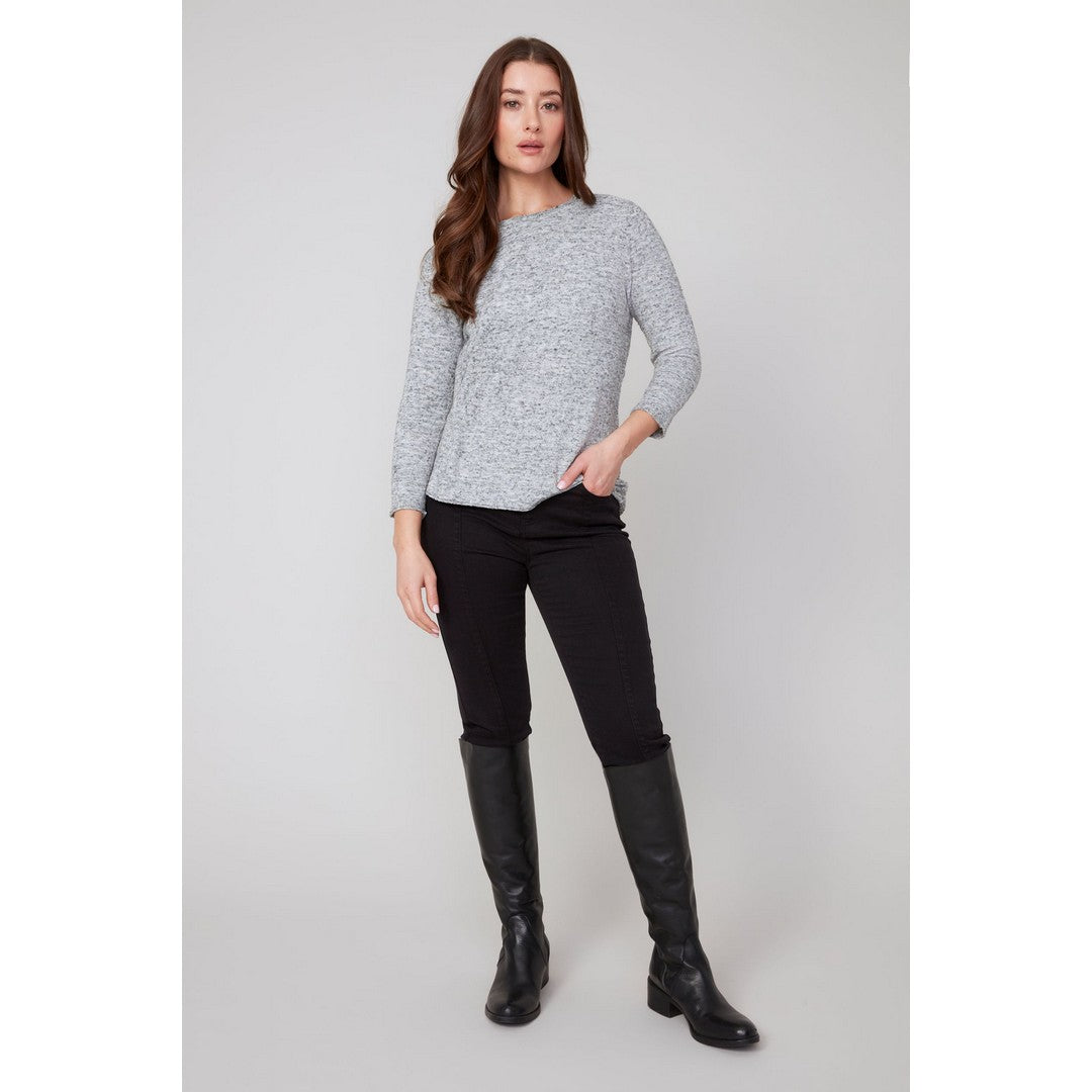 Boucle Mix Yarn Sweater R6951