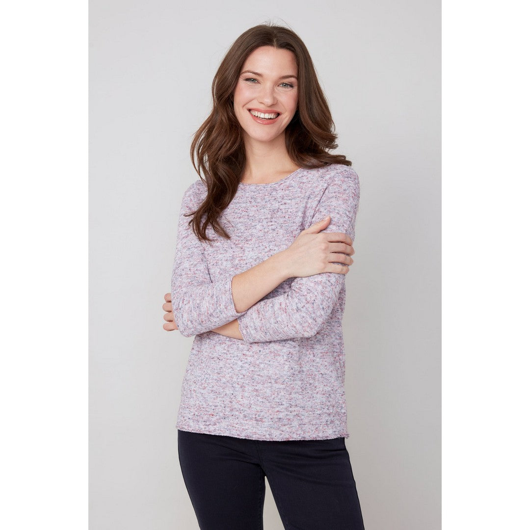 Boucle Mix Yarn Sweater R6951