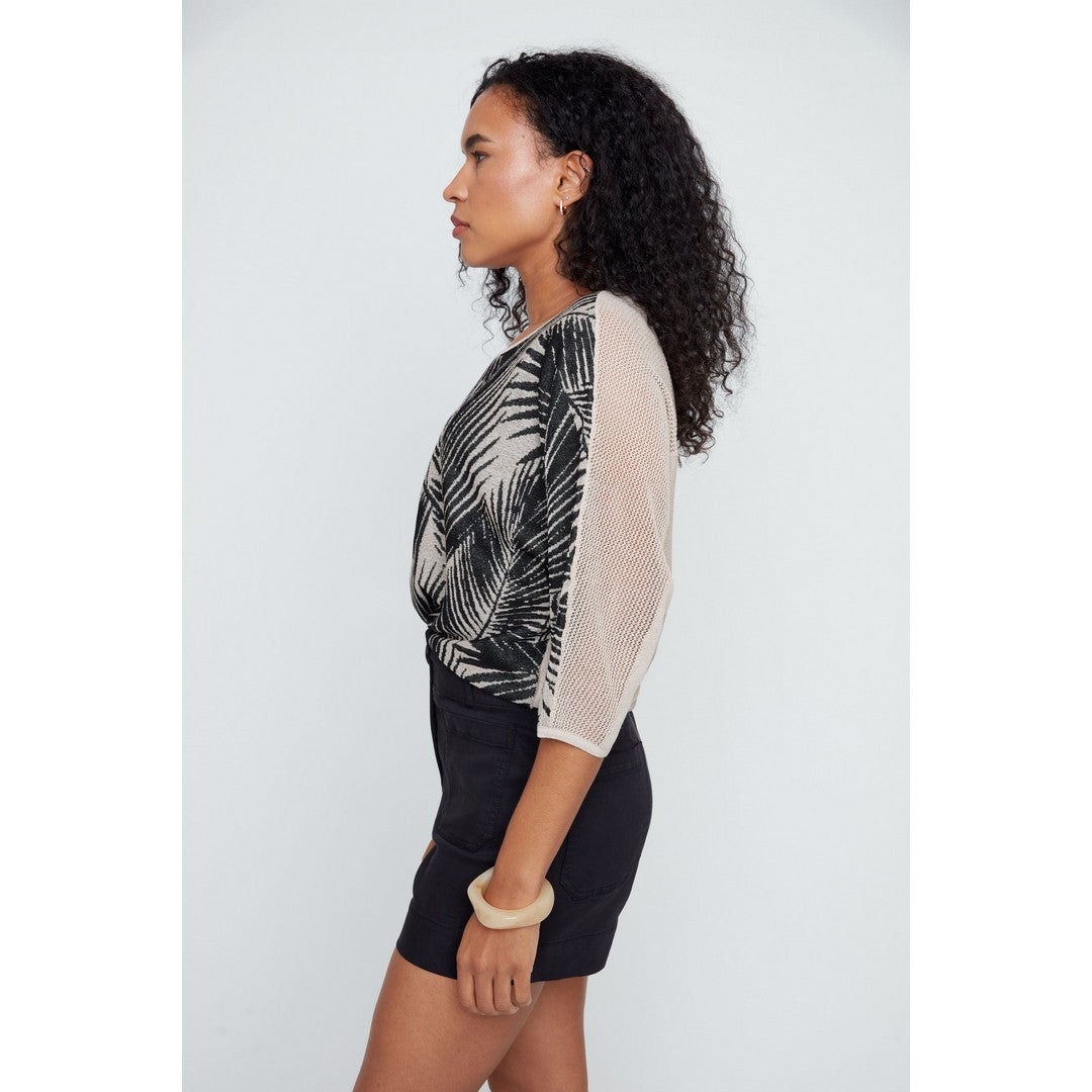 Knit Leaves Sweater R69854495