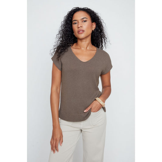 V-Neck Cap Sleeve Sweater R7808-55K