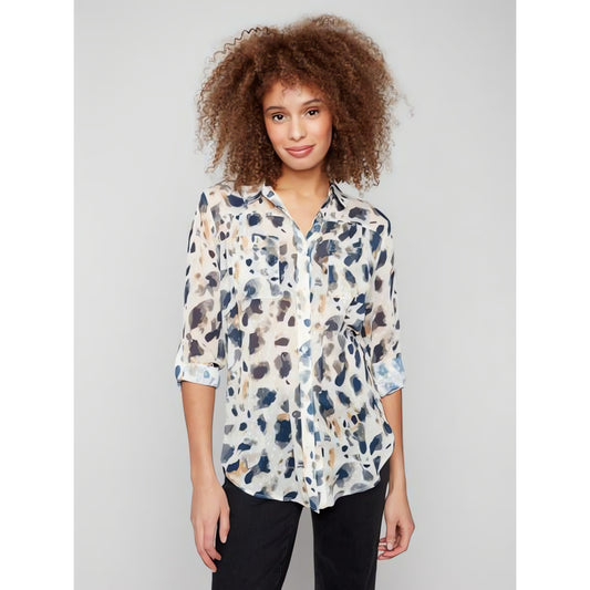 Animal Printed Blouse C4308PR