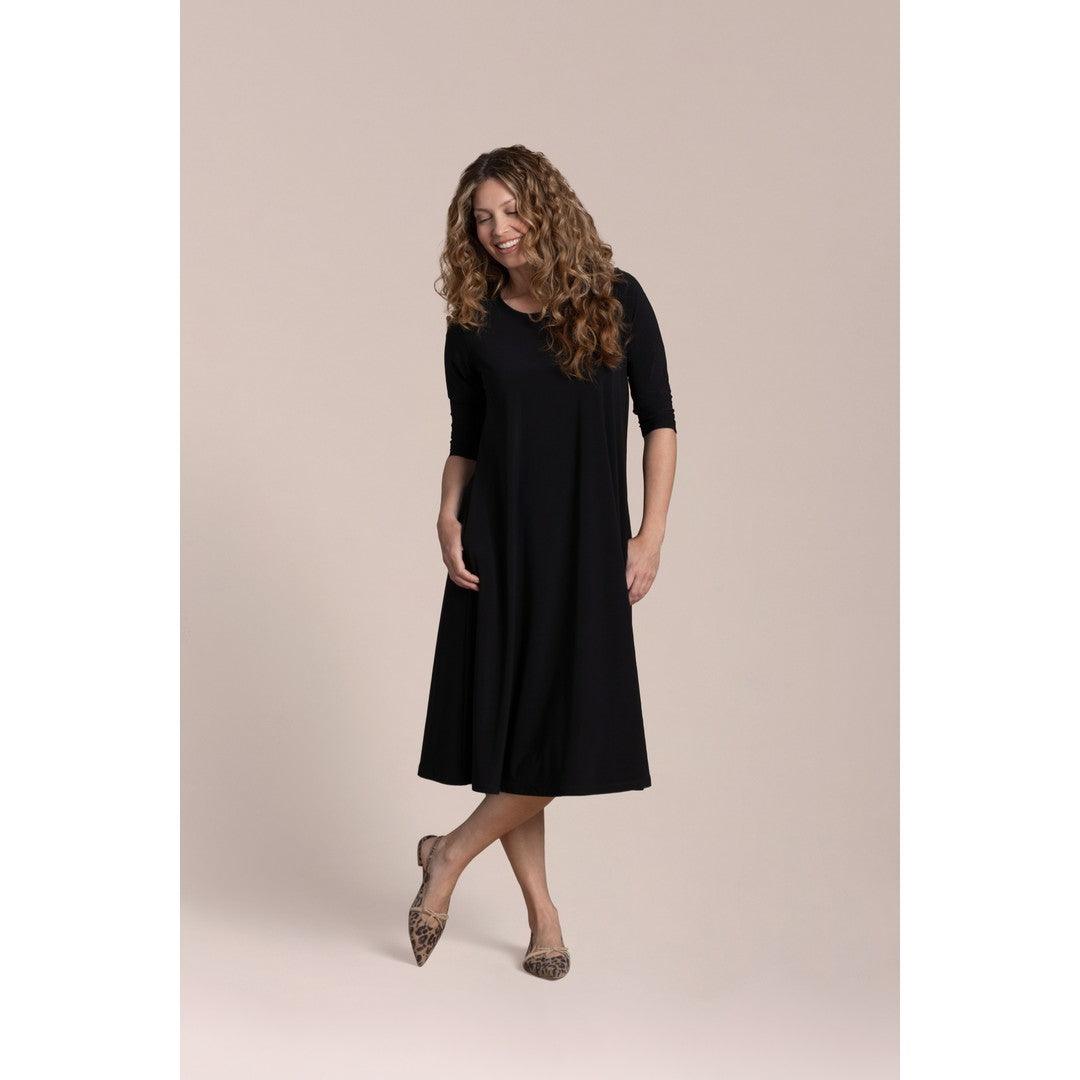 Fit & Flare Dress, 3/4 Slv 28198-2