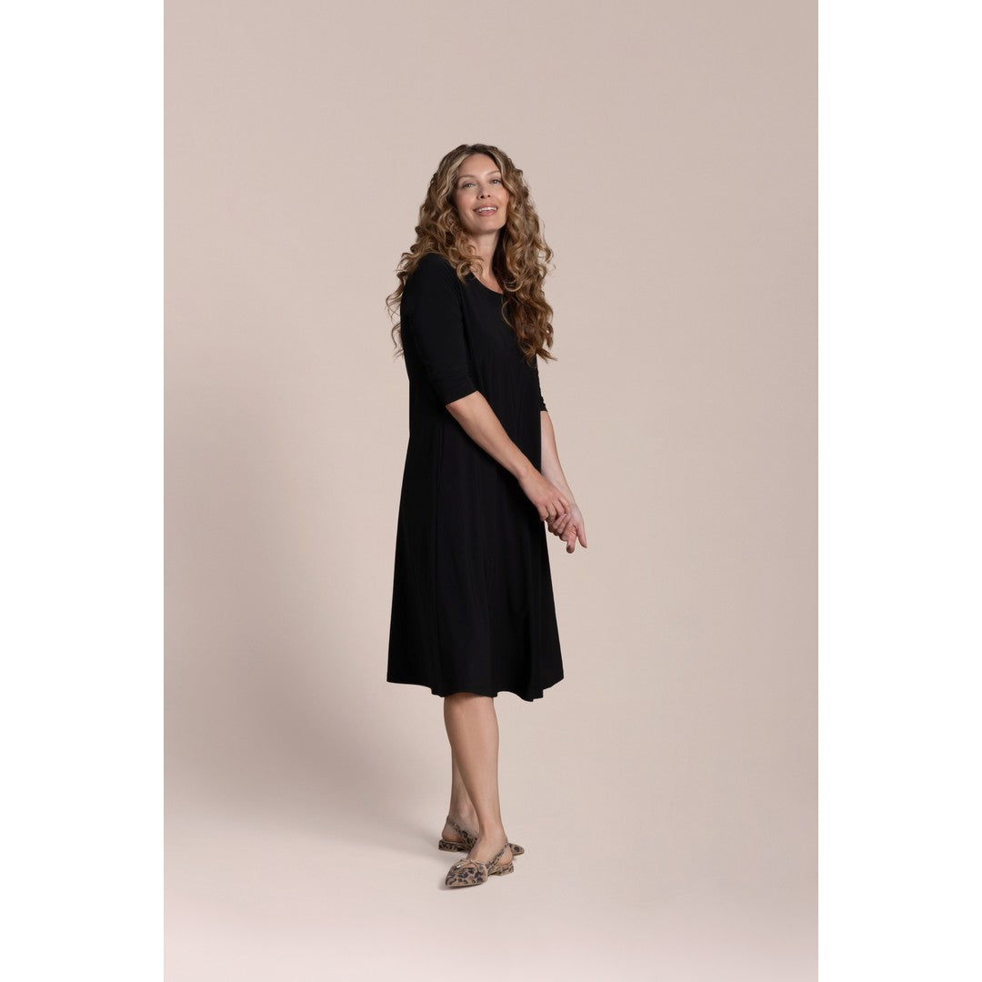 Fit & Flare Dress, 3/4 Slv 28198-2