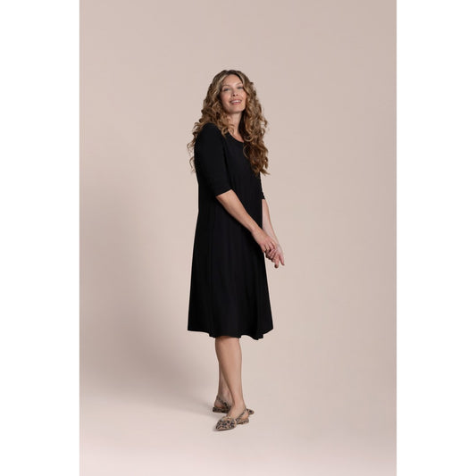 Fit & Flare Dress, 3/4 Slv 28198-2
