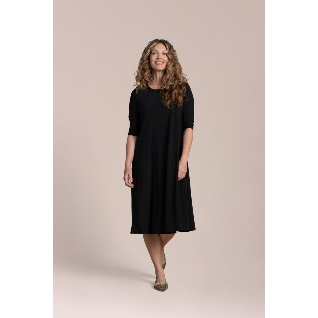 Fit & Flare Dress, 3/4 Slv 28198-2