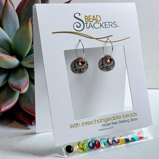 Dangle Earrings with Interchangeable Colours TC36