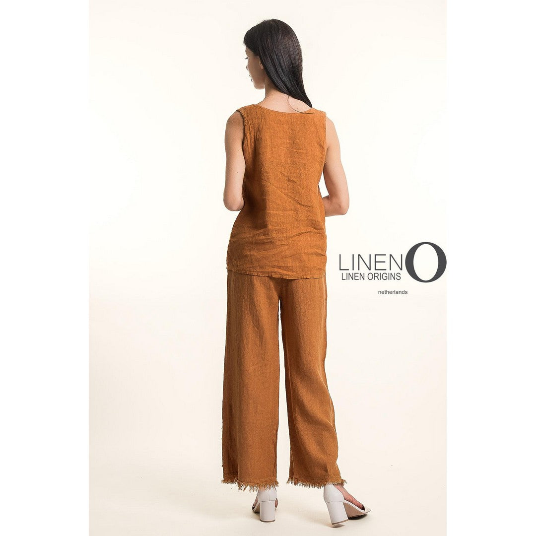Linen V-Neck Tank Top TP1548