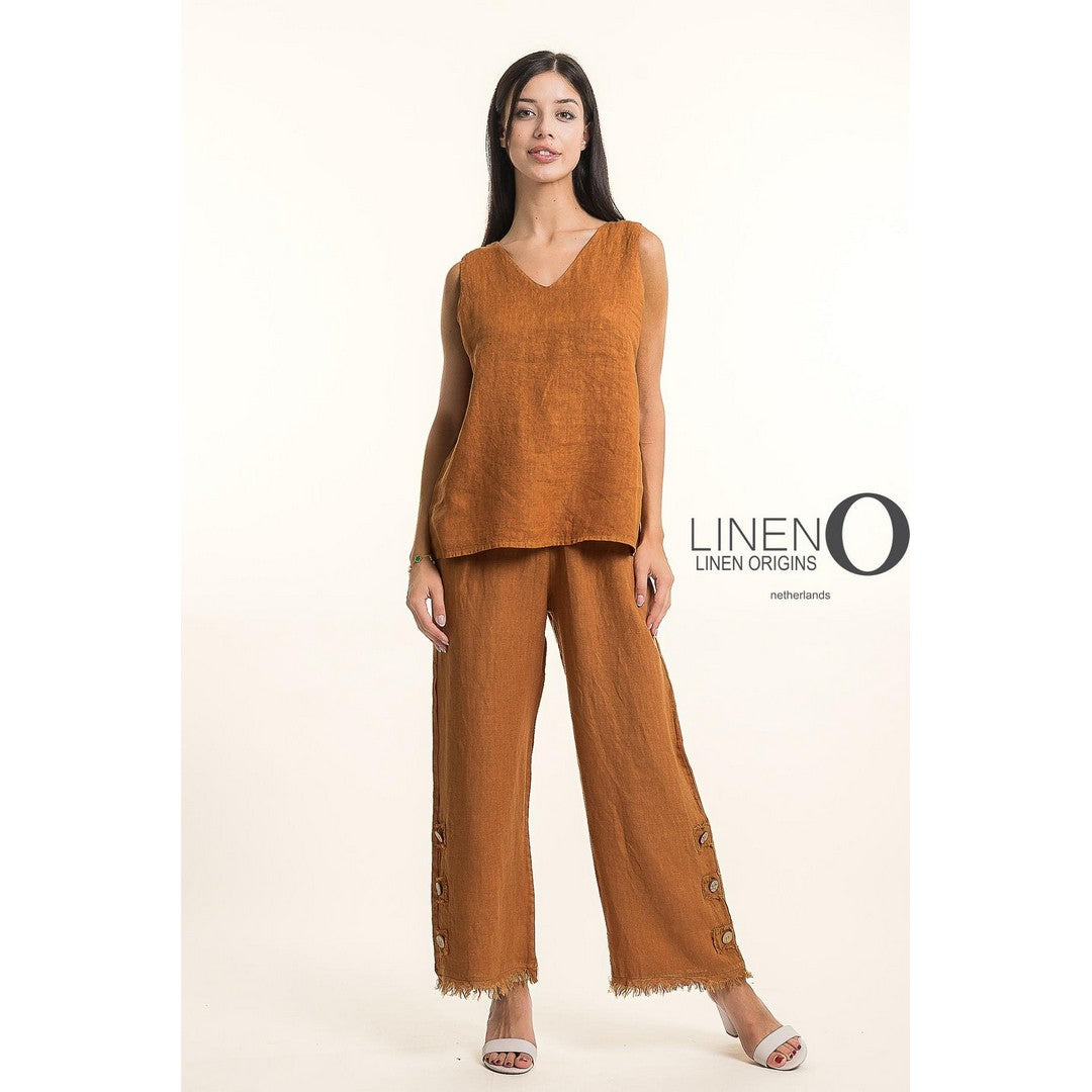 Linen V-Neck Tank Top TP1548