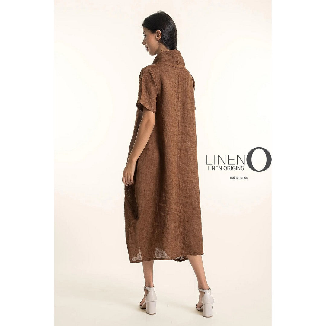 Short Sleeved Cowl Neck Dress TP1690-98
