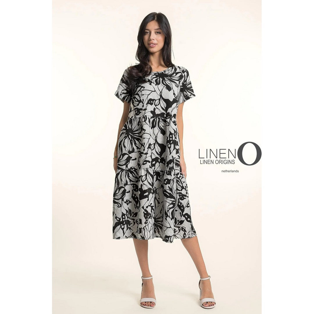 Short Sleeve Linen Dress TP1748P-152