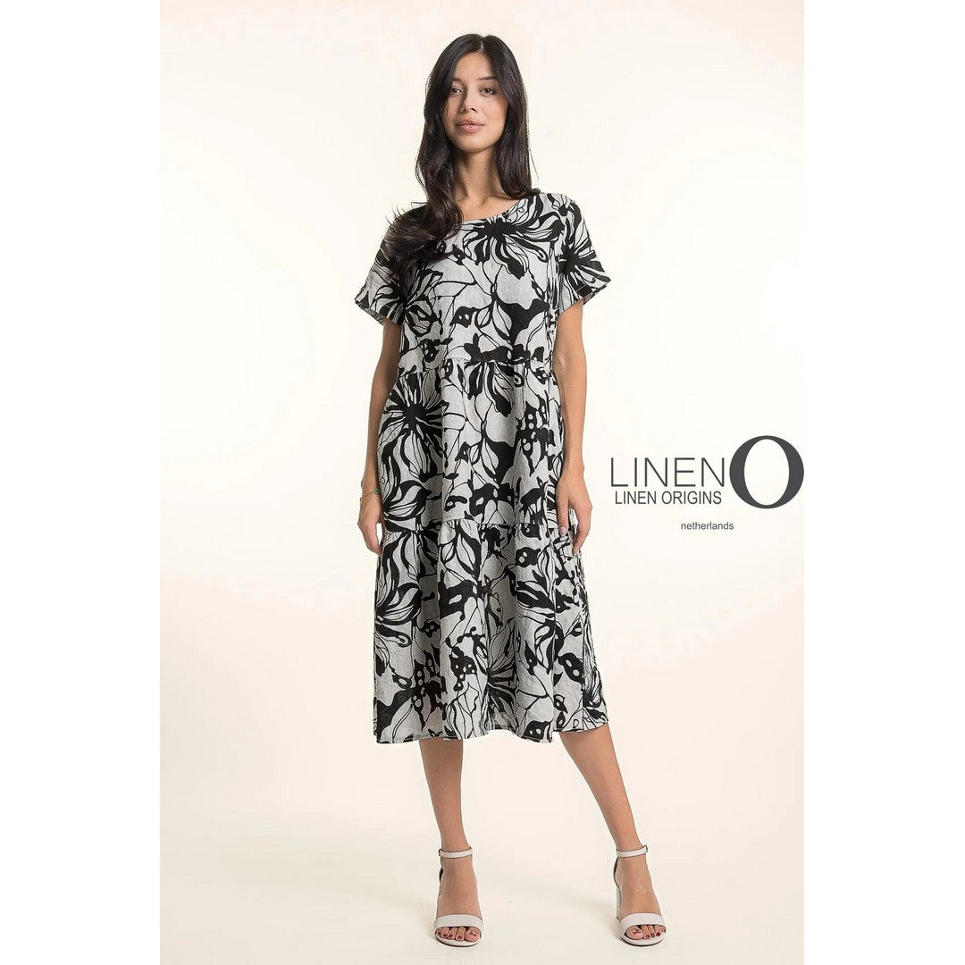 Short Sleeve Linen Dress TP1748P-152