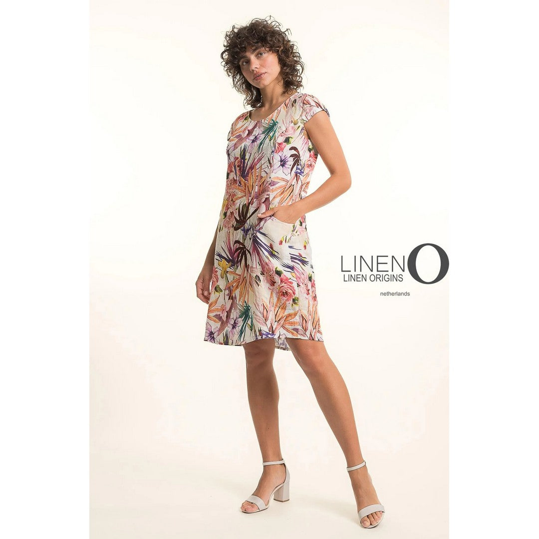 Cap Sleeve Linen Dress TP1758P-159