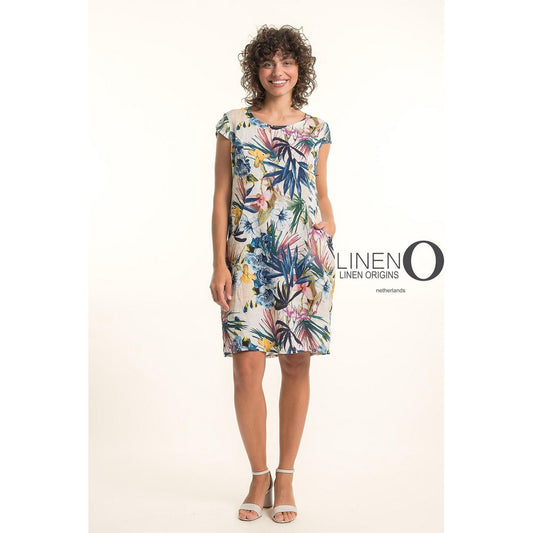 Cap Sleeve Linen Dress P1758P-17