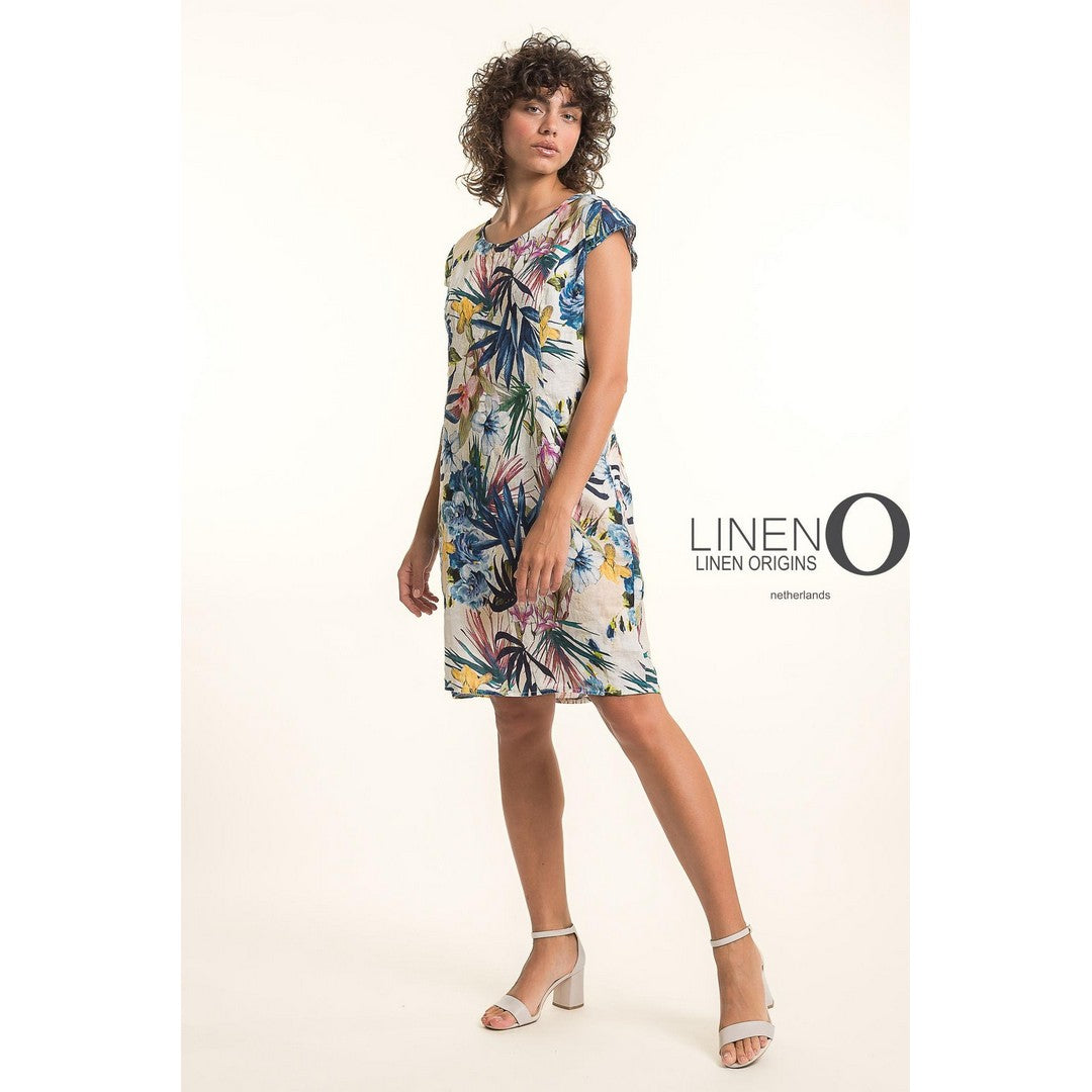 Cap Sleeve Linen Dress P1758P-17