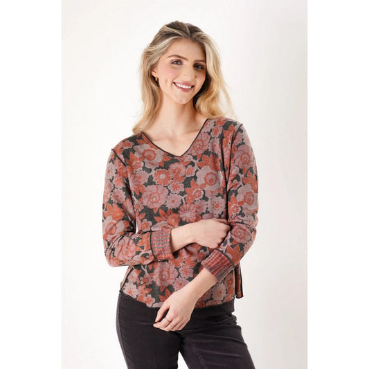 Block Floral Reversible Tee TT13005
