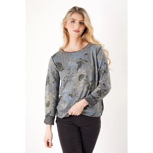 Textured Floral Reversible Tee TT13011