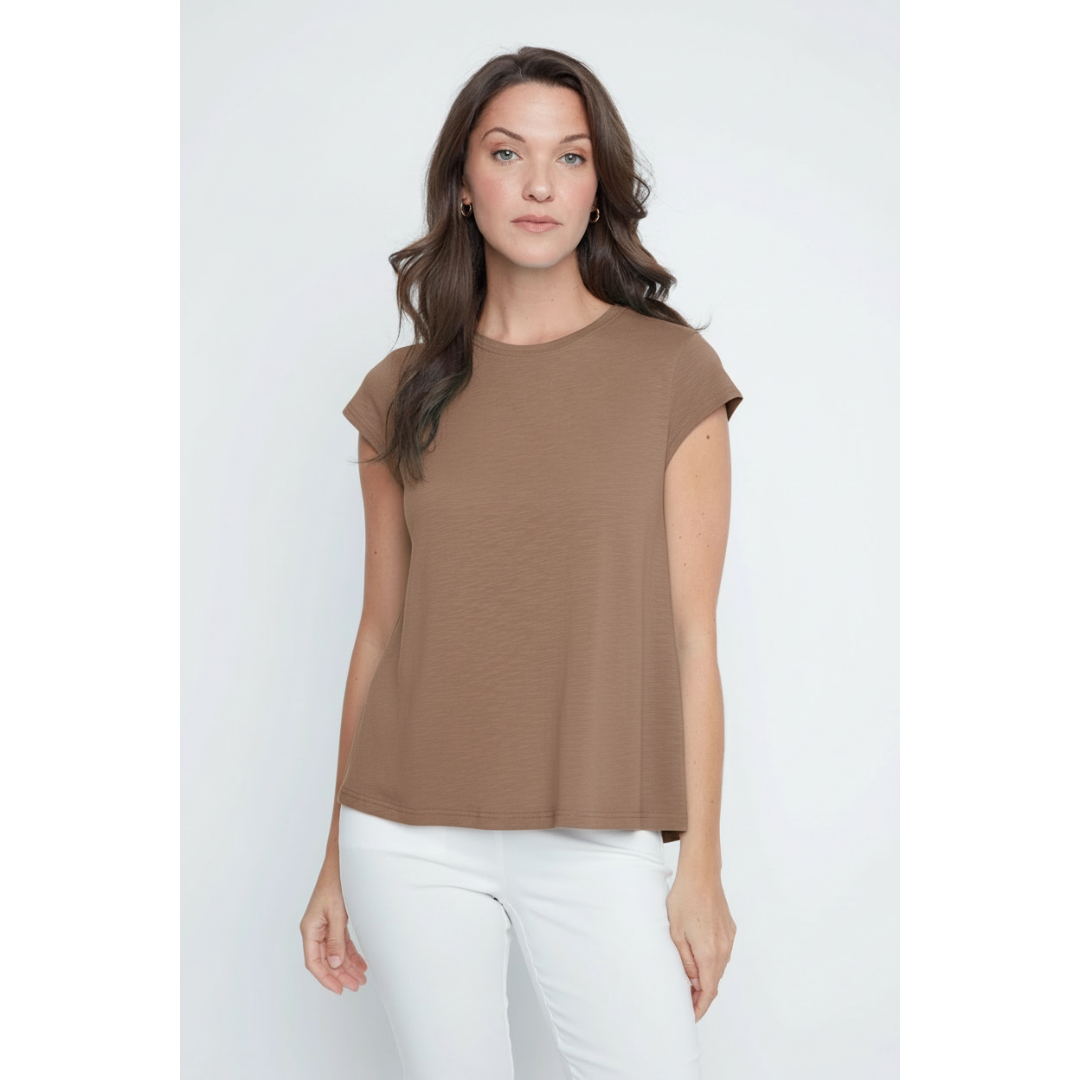 Knit Cap Sleeve Top R7812-89G