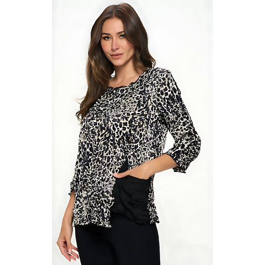 Crushed Round Neck Top IP118