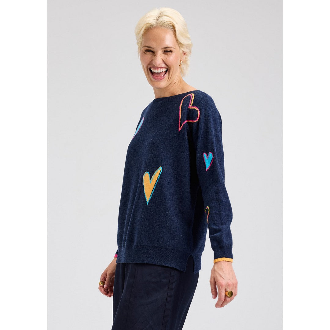 Hearts Sweater 7540
