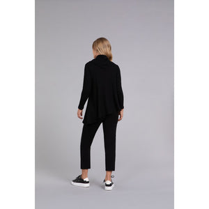 Angle Cowl Neck Waffle Sweater, Long Sleeve K7317W-3