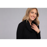 Load image into Gallery viewer, Angle Cowl Neck Waffle Sweater, Long Sleeve K7317W-3
