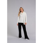 Load image into Gallery viewer, Angle Cowl Neck Waffle Sweater, Long Sleeve K7317W-3
