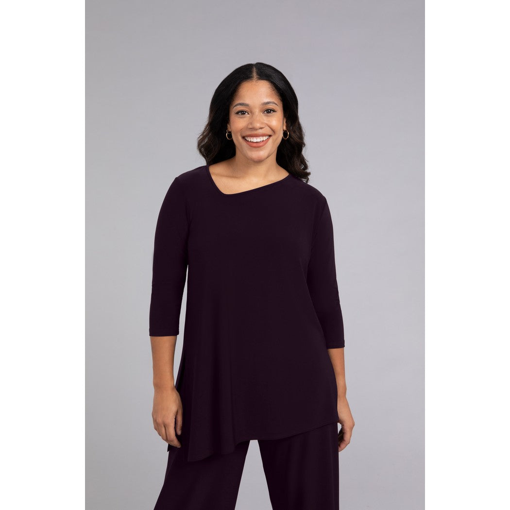 Angle Tunic, 3/4 Sleeve Top 23207-2