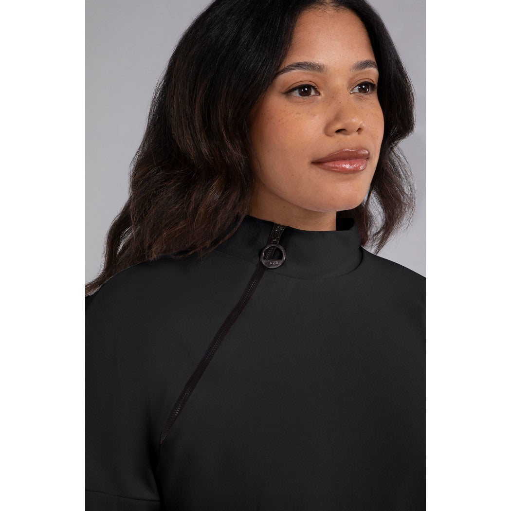 Bamboo Fleece Angle Zip Tunic, Long Sleeve Top BF4303-3