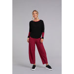 Load image into Gallery viewer, Bamboo Fleece Colour Block Cinch Top, Long Sleeve BF4204CB-3

