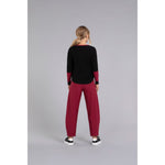 Load image into Gallery viewer, Bamboo Fleece Colour Block Cinch Top, Long Sleeve BF4204CB-3
