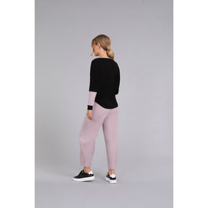 Bamboo Fleece Colour Block Cinch Top, Long Sleeve BF4204CB-3