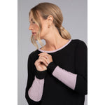 Load image into Gallery viewer, Bamboo Fleece Colour Block Cinch Top, Long Sleeve BF4204CB-3
