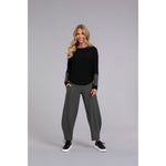 Load image into Gallery viewer, Bamboo Fleece Colour Block Cinch Top, Long Sleeve BF4204CB-3
