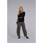 Load image into Gallery viewer, Bamboo Fleece Colour Block Cinch Top, Long Sleeve BF4204CB-3
